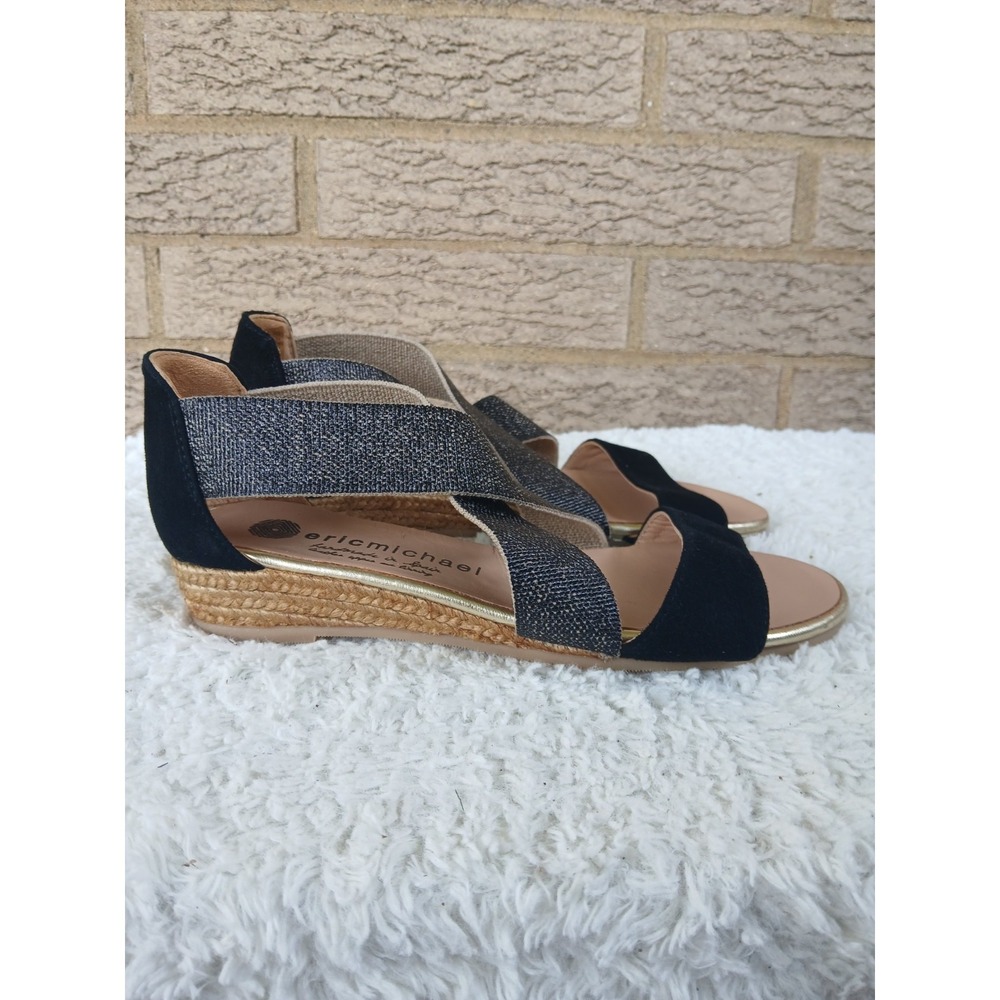 NWOB Eric Michael Women's Mia Espadrille Wedge Sandals Sz 35 US 5 Made In Spain - Picture 3 of 6